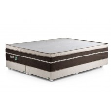 Base Cama Box Suede Veludo Maquinetado Off White - King